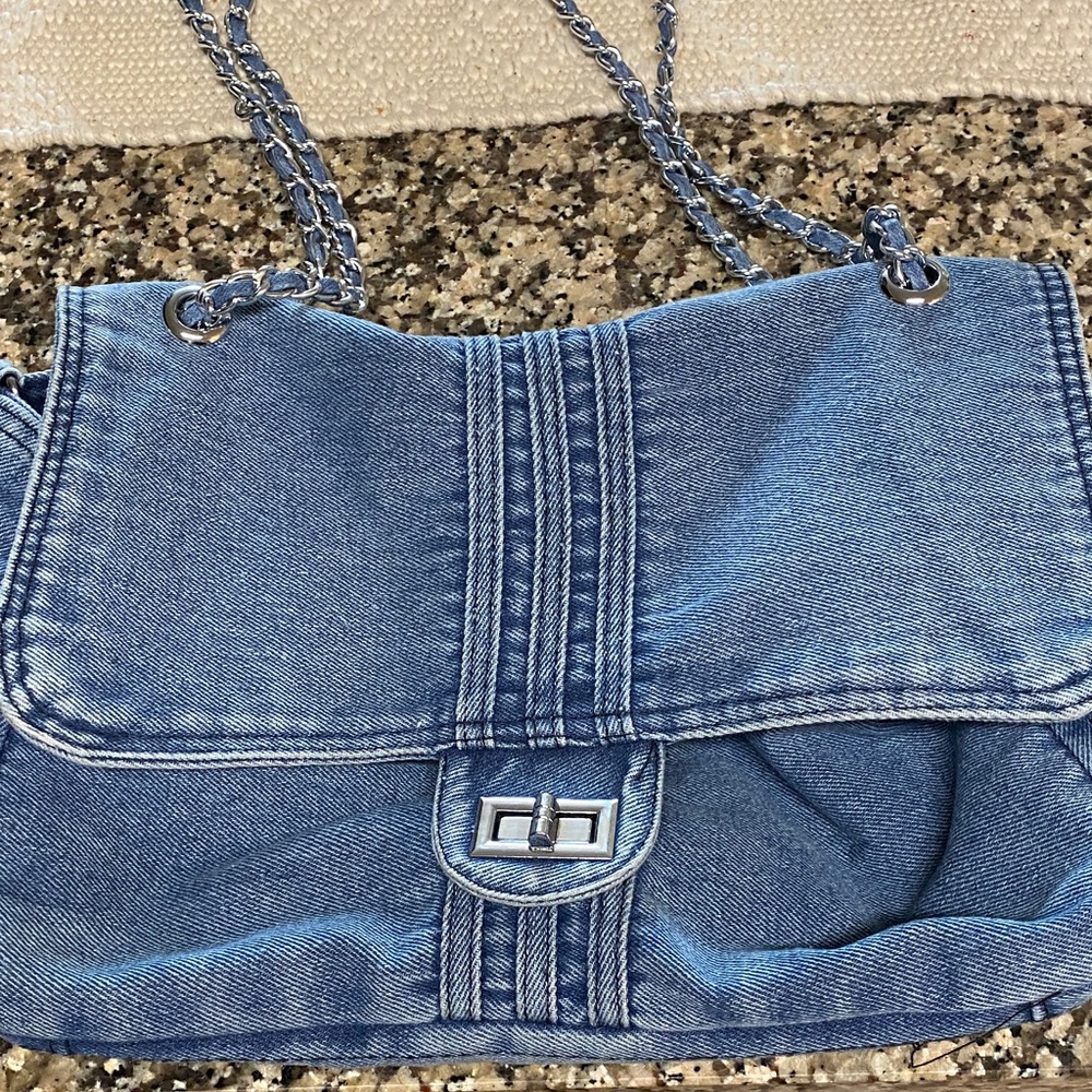 Blue Denim Shoulder Bag - Picture 5 of 9